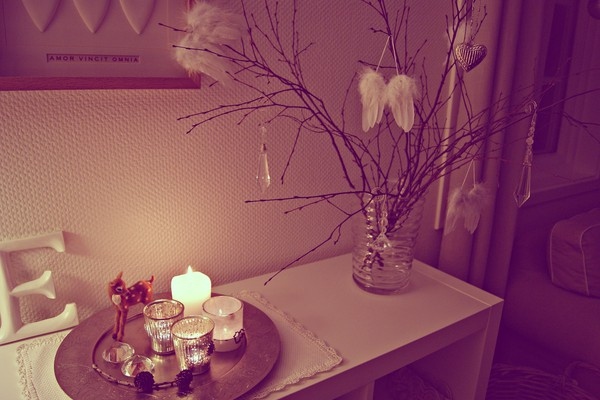 angel wings, candle and candles