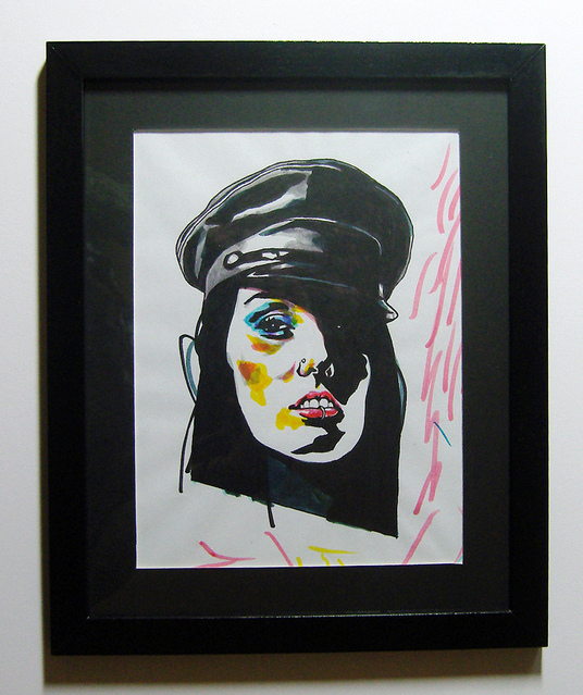 art, banksy, black, blue, david choe, dominatrix