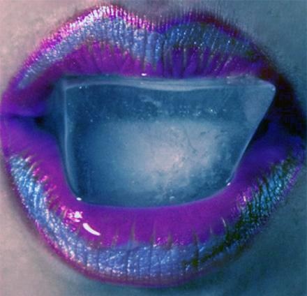 blue, ice and lips