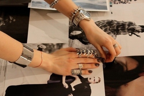 bracelets, fashion and nails