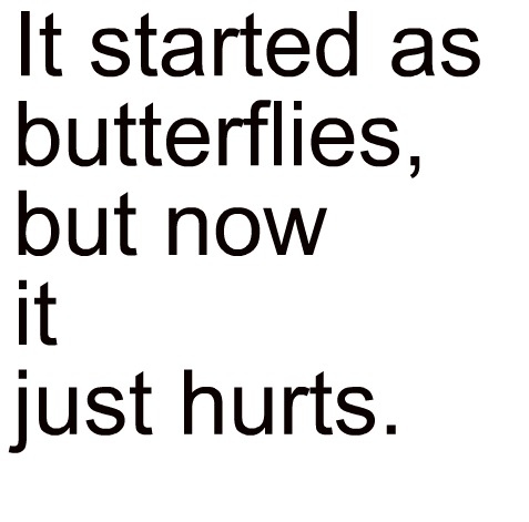 broken, butterflies and feeling