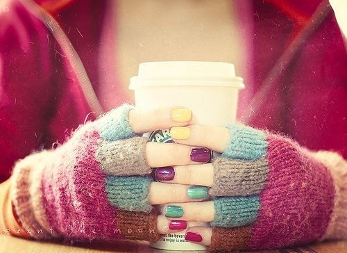 colours, cute and gloves