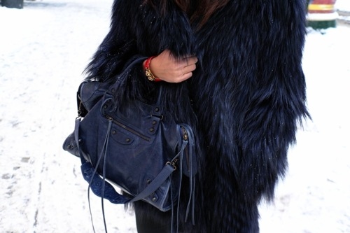 balenciaga, blues, coat, fashion, faux fur, fur
