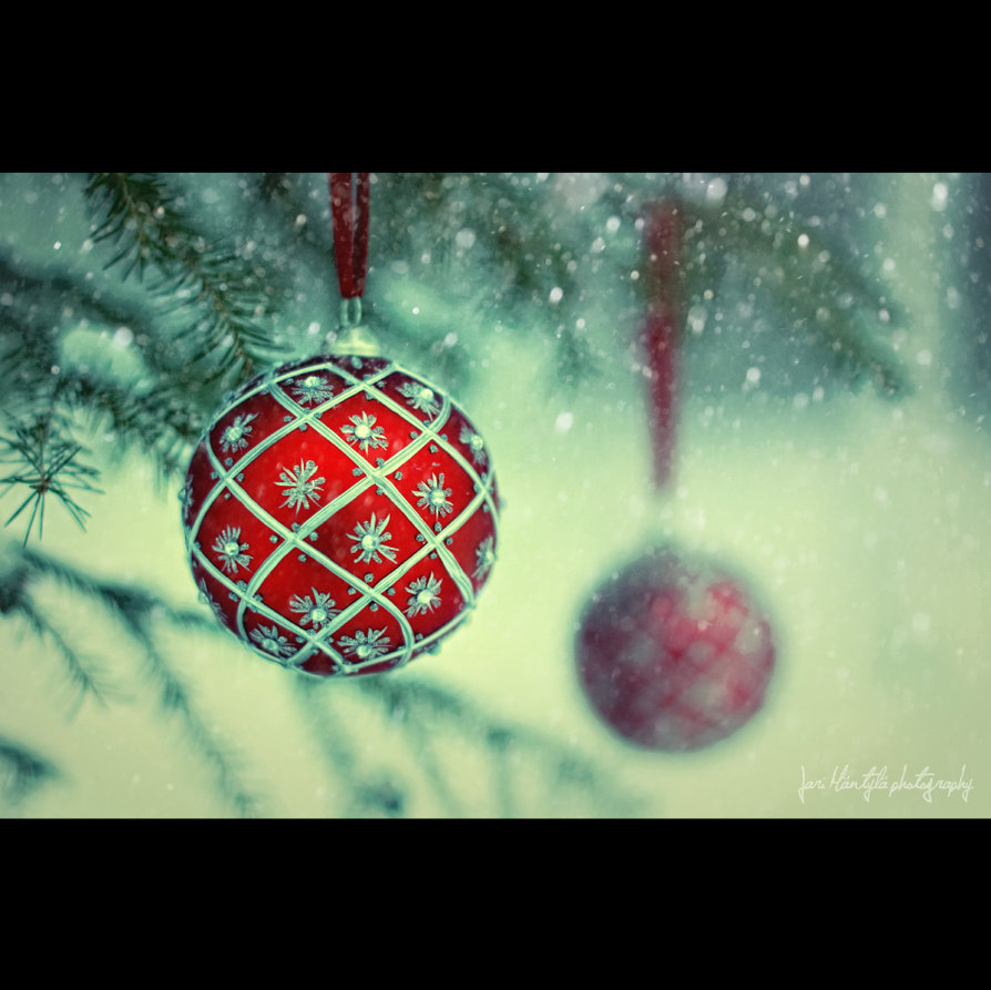 balls, christmas and red