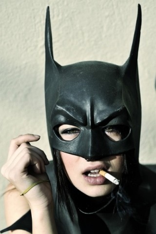 batgirl, batman and batsmoke