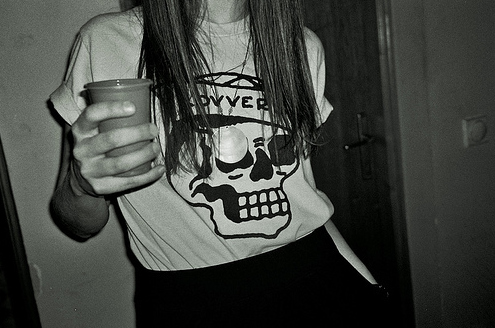 black and white, cup and cute