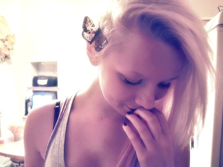 blonde, butterfly and colours