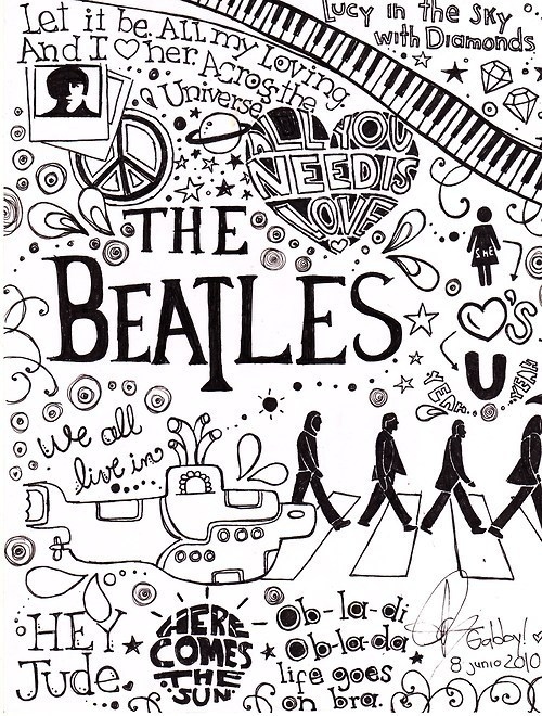 abbey road, beatles, george harrison, john lennon, lucy in the sky with diamonds, paul mccartney