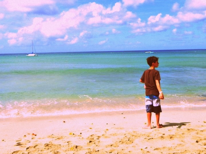 beach, boat and boy