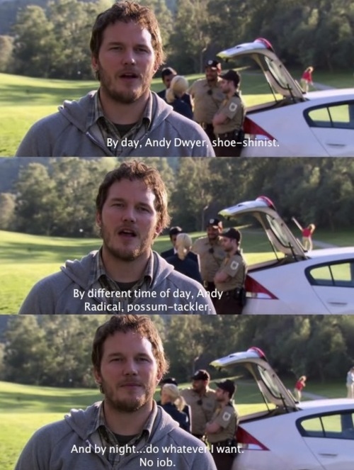andy dwyer, car and golf