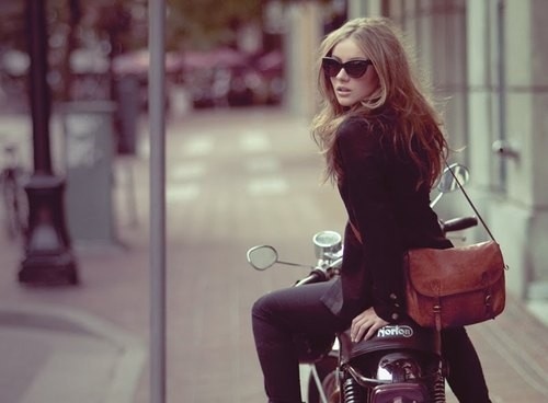 bike, girl and motorcycle