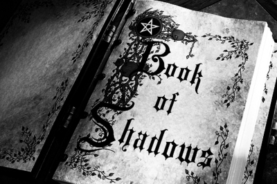 black and white,  book and  book of shadows