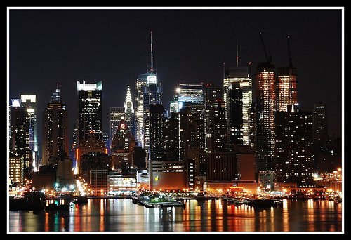 buildings, lights and nyc