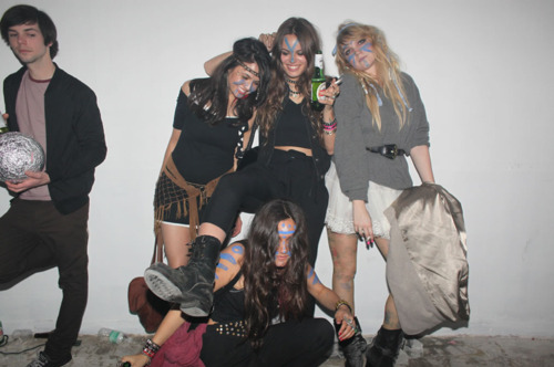 drunk, fashion, friends, girls , paint, party