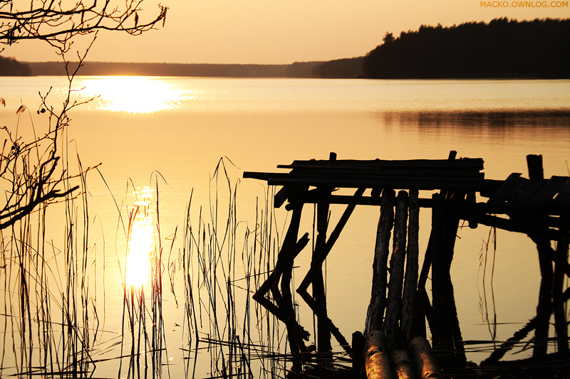 lake, romantic and sunset