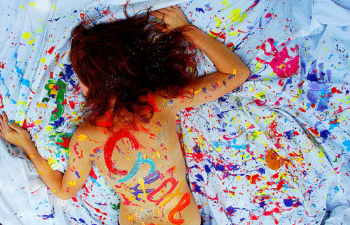 back, colors and girl