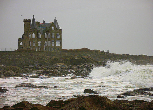 beach, castle and mansion