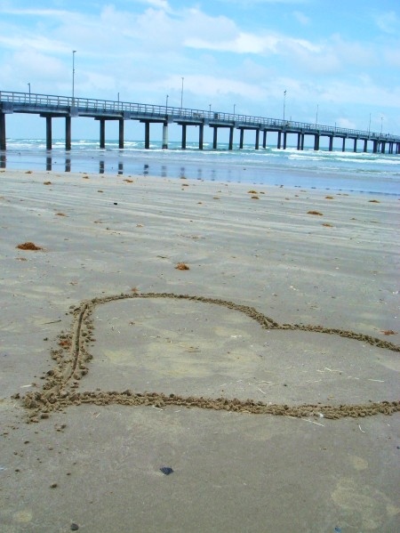 beach, cute and heart