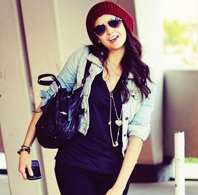 blackberry, fashion, girl, nina dobrev, style, sunglasses