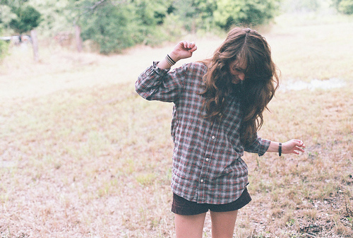 checkered, flannel and girl