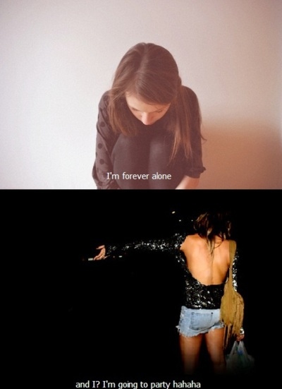 different girls, forever alone and girl