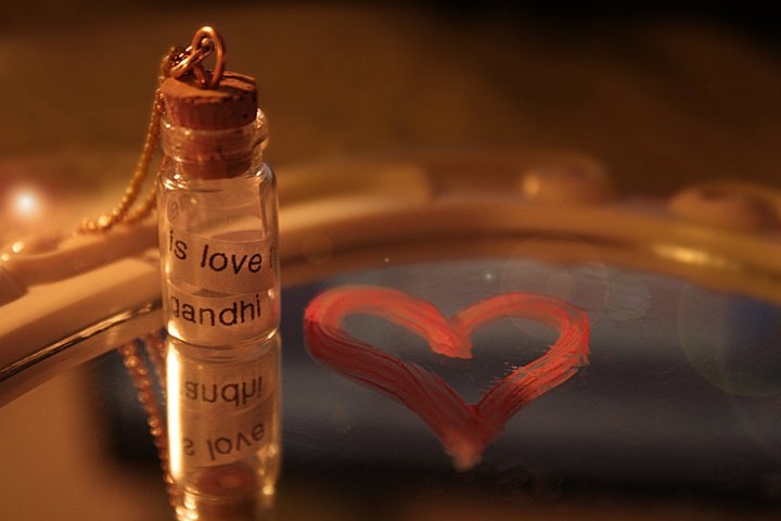 gandhi, heart and lipstick