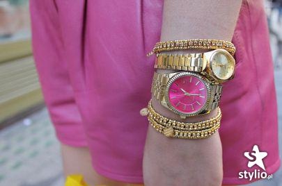 gold,  pink and  rich