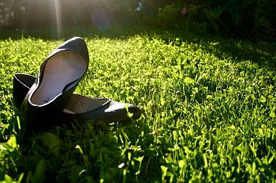 grass,  green and  shoes