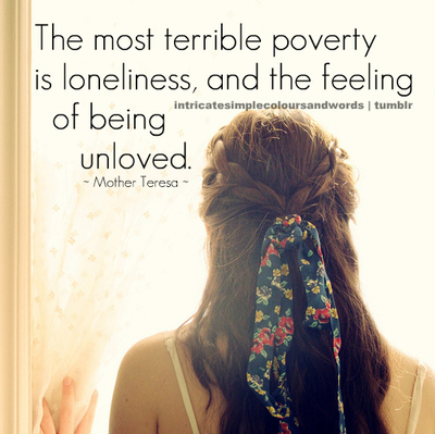 image, loneliness and poverty