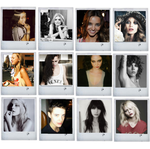 agyness deyn, alice dellal, black white, blonde, chanel iman, coco rocha