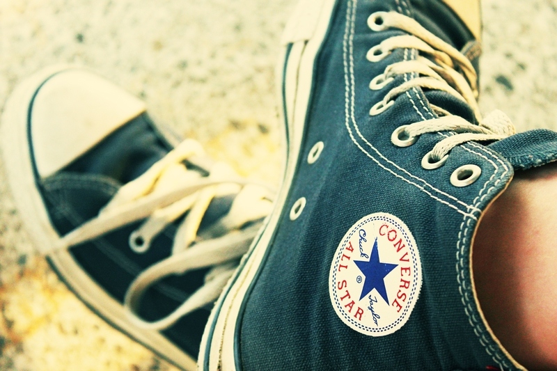 all star, blue and converse