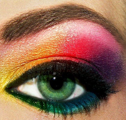 arcoiris, eye and make up