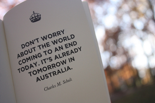 australia, end and tomorrow