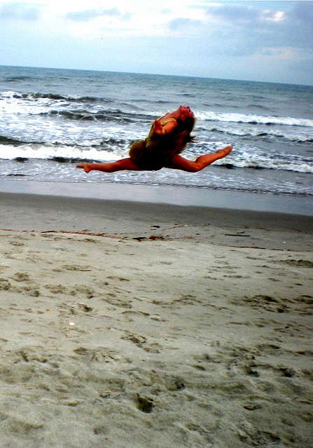 ballerina, ballet and beach