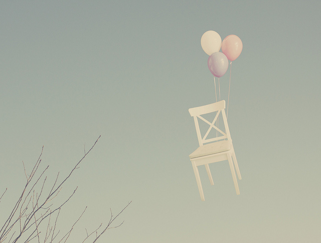 balloons, chair and cute
