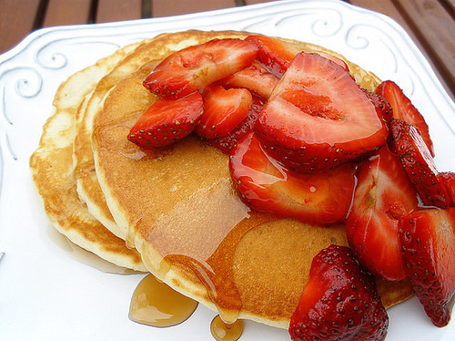 breakfast, food and pancakes