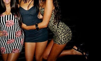 brunette,  cheetah and  dress