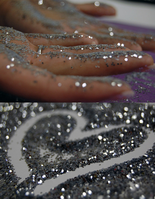 cute, glitter and hands