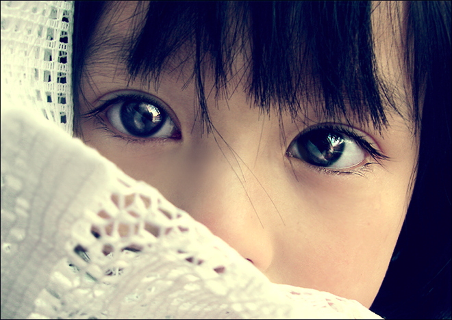 asian, big, cute, eyes, girl, young