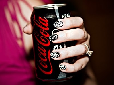 beautiful,  black and  cocacola
