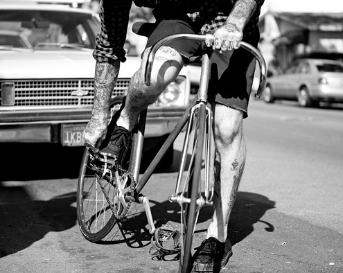 bike, black and white and shoes