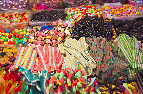 binge, candy and colours