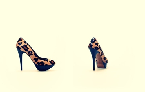 black, heels and leopard
