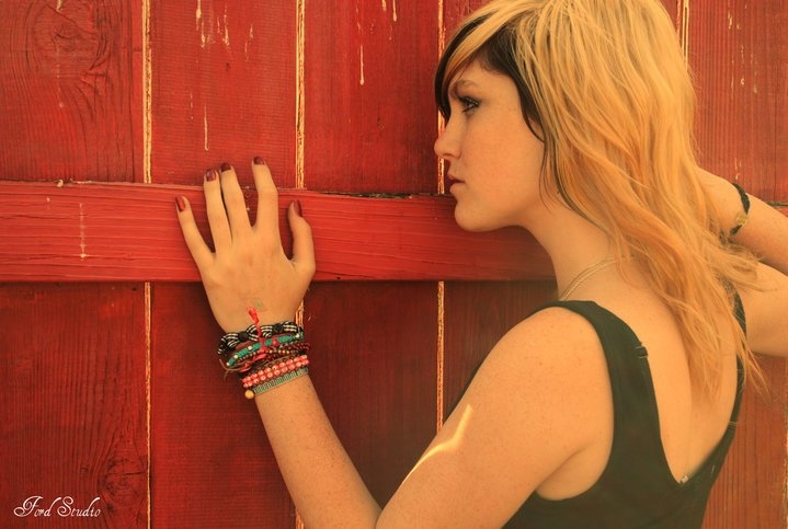 blonde, bracelets and fence