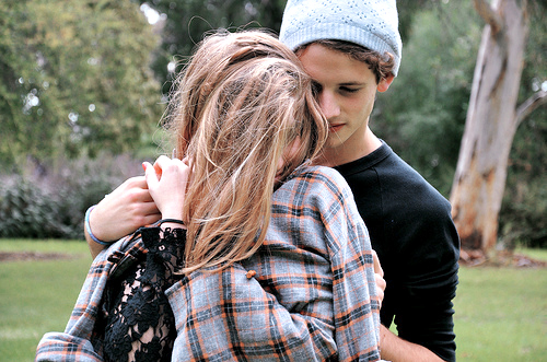 boy, couple, cute, funny, girl, hair