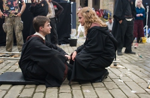 daniel radcliffe, emma watson, harry potter, hermione granger, smile, sweet