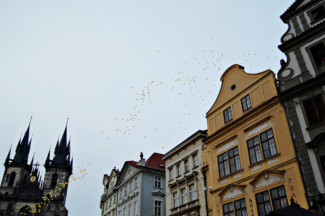 balloons, church and czech republic