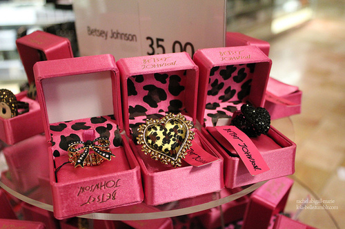 betsey johnson, bow and jewelers