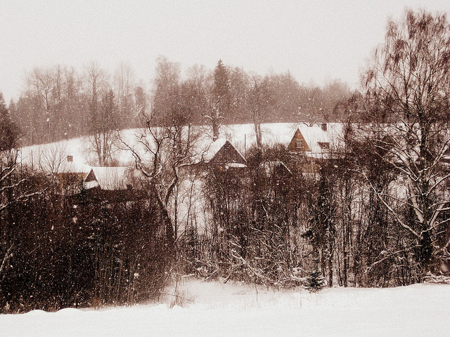 cold, december and houses