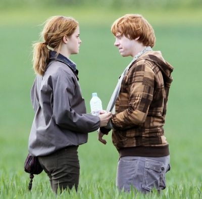 couple, cute, deathly hallows, emma, emma watson, hermione